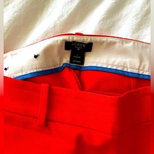 J.Crew CityFit Stretch Pants in Red Orange 2